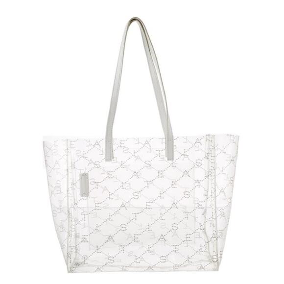 Stella McCartney Clear PVC Signature Studded Shoulder Tote Bag (SMXX191) - Picture 1 of 6